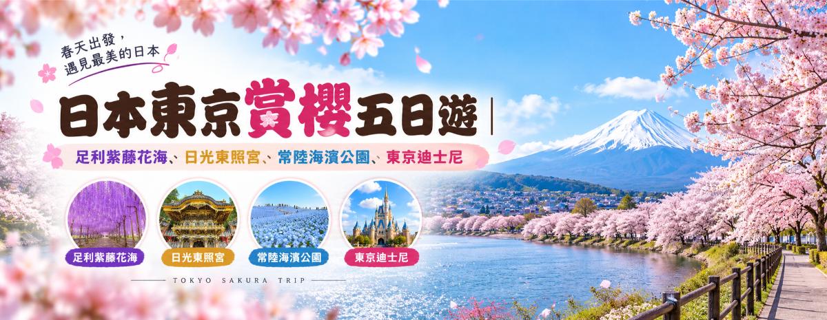 Five days and four nights in Tokyo, Japan, enjoying cherry blossoms at Disneyland.